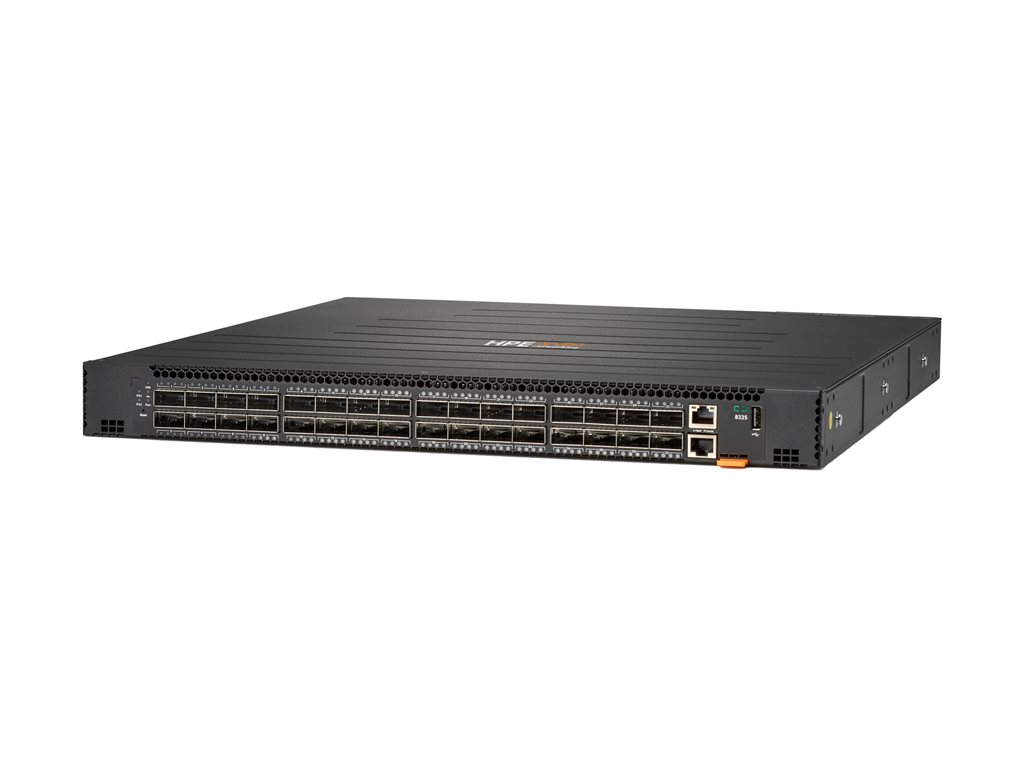 HPE Aruba 8325-32C 32-port 100G QSFP+ / QSFP28 Front-to-Back 6 Fans and 2 DC Bundle